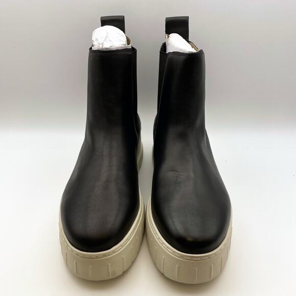 J/Slides Women's Riley Chelsea Boot Size 10 Black Leather Platform NIB - Picture 6 of 12